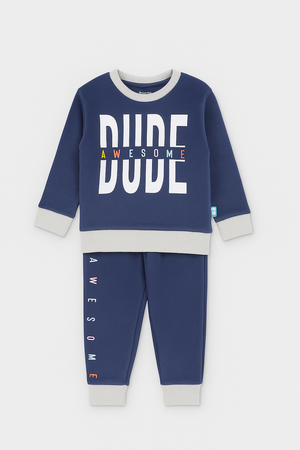 20250616_1809_Kids_Blue_Tracksuit_remix_01jxwdms2bfgevesgcn9c2y1gn.png 2PC Sweatshirt and Pants Set - Comfortable and Stylish - Image 1