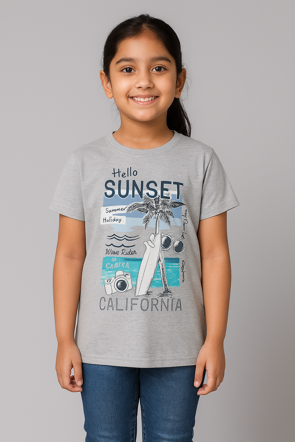 20250630_1438_Summer_Vibes_T-Shirt_remix_01jz030ea3e7xravgp7a3axwgy.png T-Shirt - FB-3116 | Comfortable & Stylish Crew Neck Tee - Image 1