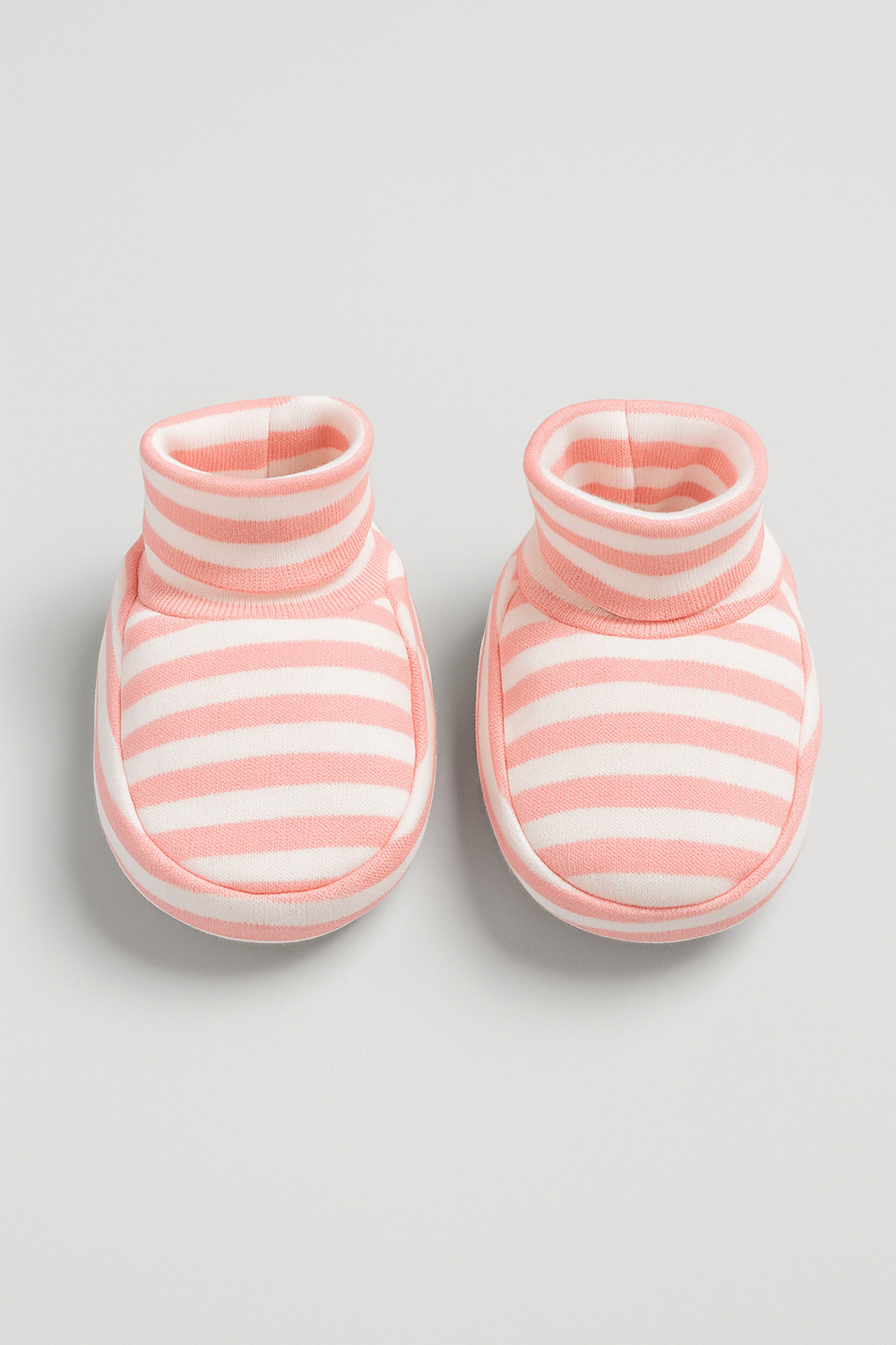 20251111_1559_Striped_Baby_Booties_remix_01k9s90zr7fjfbj03gnyz79wsb.png Cotton Booties FG-9001: Soft, Comfortable Footwear for Ultimate Relaxation - Image 1
