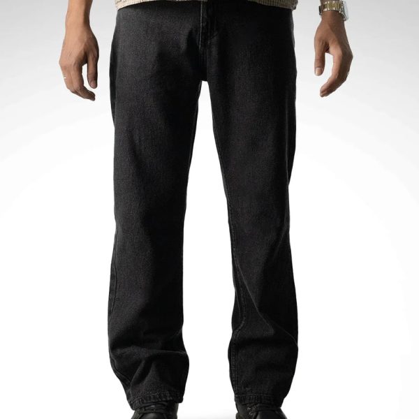 Men Wide Leg Baggy Regular Loose Fit Jeans