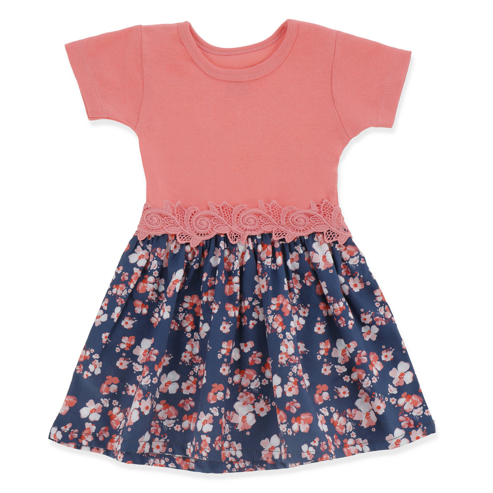 FG-5511_PINK_1.jpg Cotton Frock - FG-5511: Stylish and Comfortable Cotton Dress for Women - Image 1