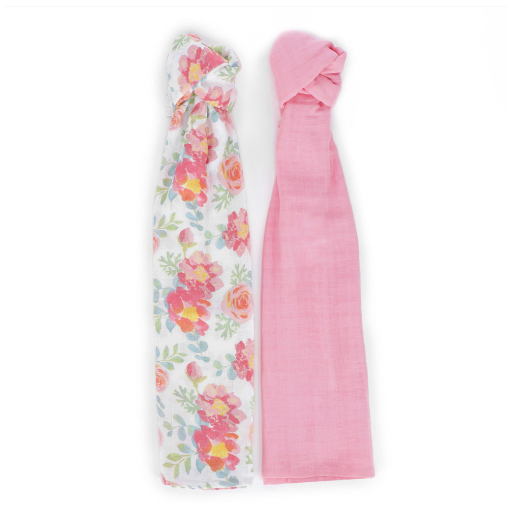 FH-07054_PINK_2111.jpg FS-509 2-Pack Swaddle Blanket for Infants and Newborns - Soft, Breathable Cotton Muslin - Image 1